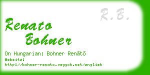 renato bohner business card