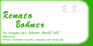 renato bohner business card